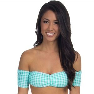 Lauren James gingham print bikini top